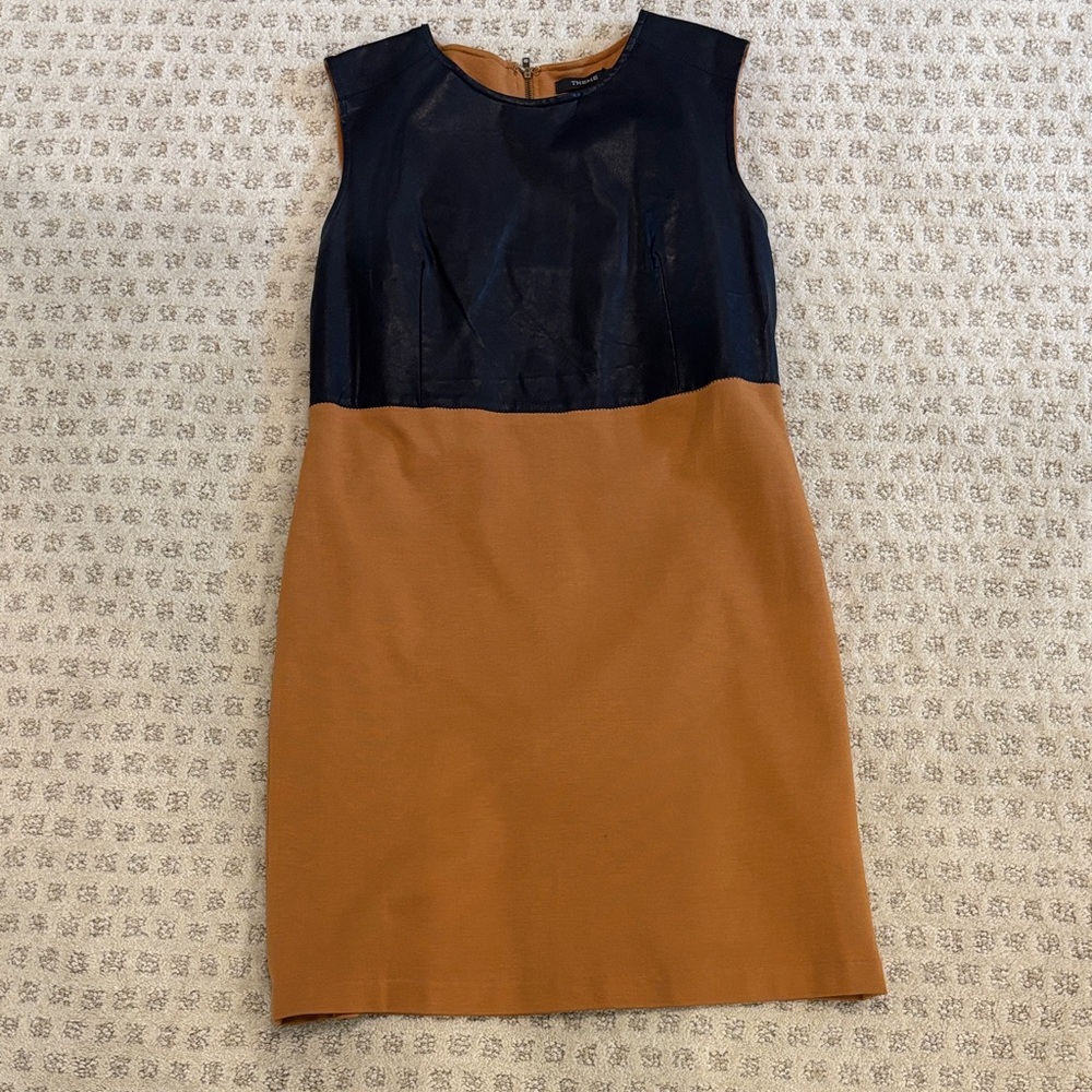 Theme Black and Tan Mini Dress